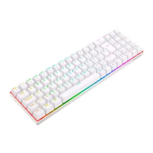 TECLADO MECÂNICO GAMER ZED PRO RGB WIRELESS SWTICH BROWN BRANCO K627P-WNS-W (PT-BROWN) - REDRAGON