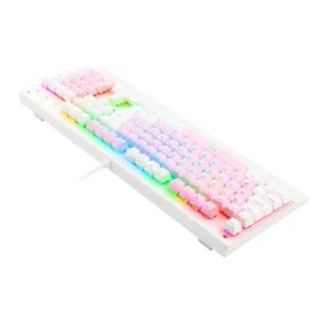 Teclado Mecânico Gamer Redragon Kala RGB Rosa e Branco Switch Brown ABNT2 K557PW-RGB-PT-BROWN