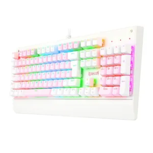 Teclado Mecânico Gamer Redragon Kala RGB Rosa e Branco Switch Brown ABNT2 K557PW-RGB-PT-BROWN