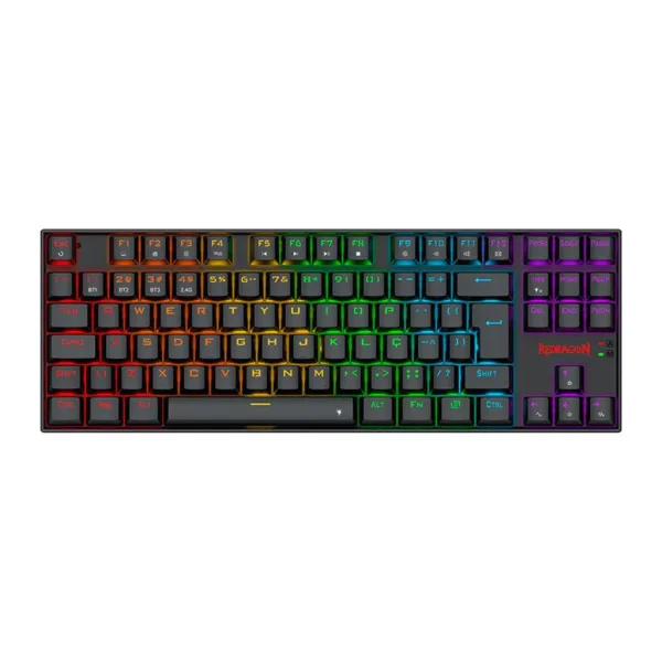 Teclado Redragon Mecânico Kumara Elite RGB Switch Marrom Wireless Preto K552-KRS