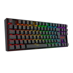 Teclado Redragon Mecânico Kumara Elite RGB Switch Marrom Wireless Preto K552-KRS