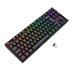 Teclado Redragon Mecânico Kumara Elite RGB Switch Marrom Wireless Preto K552-KRS