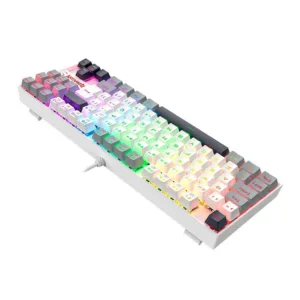 Teclado Redragon Mecânico Kumara RGB, ABNT2 Switch Marrom Branco/Preto/Cinza K552WGL-RGB-PT-BROWN