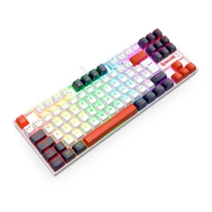 Teclado Redragon Mecânico Kumara RGB ABNT2 Switch Marrom Branco/Preto/Vermelho K552WLR-RGB-PT-BROWN