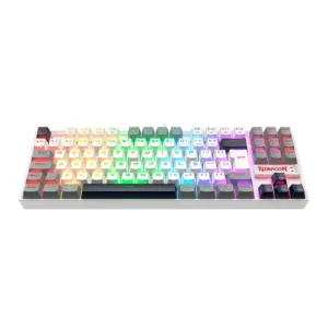 Teclado Redragon Mecânico Kumara RGB, ABNT2 Switch Marrom Branco/Preto/Cinza K552WGL-RGB-PT-BROWN