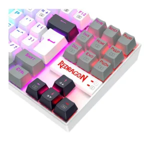 Teclado Redragon Mecânico Kumara RGB, ABNT2 Switch Marrom Branco/Preto/Cinza K552WGL-RGB-PT-BROWN