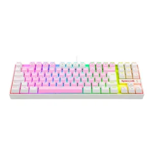 Teclado Mecânico Gamer Redragon Kumara RGB Switch Brown Rosa e Branco ABNT2 K552PW-RGB-PT-BROWN