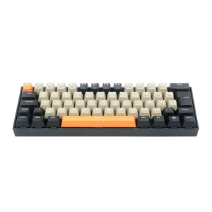 Teclado Mecânico Gamer Redragon Lakshmi Sunrise LED Branco Switch Brown ABNT2 60% K606-OG-GY-BK