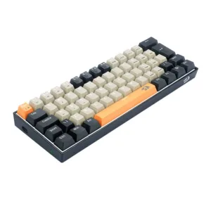 Teclado Mecânico Gamer Redragon Lakshmi Sunrise LED Branco Switch Brown ABNT2 60% K606-OG-GY-BK