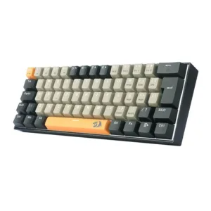 Teclado Mecânico Gamer Redragon Lakshmi Sunrise LED Branco Switch Brown ABNT2 60% K606-OG-GY-BK