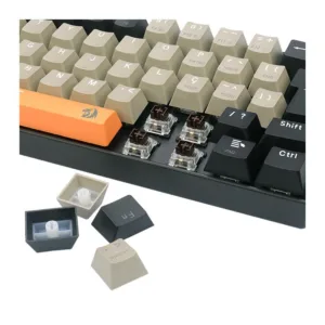 Teclado Mecânico Gamer Redragon Lakshmi Sunrise LED Branco Switch Brown ABNT2 60% K606-OG-GY-BK