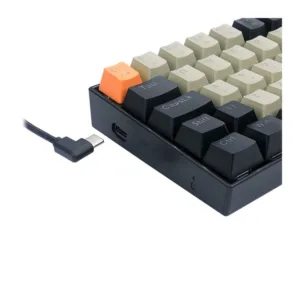 Teclado Mecânico Gamer Redragon Lakshmi Sunrise LED Branco Switch Brown ABNT2 60% K606-OG-GY-BK