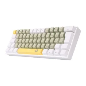 Teclado Mecânico Gamer Redragon Lakshmi Sunshine LED Branco Switch Brown ABNT2 60% K606-YL-GY-WT