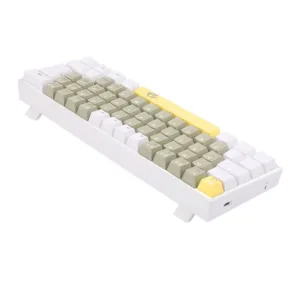 Teclado Mecânico Gamer Redragon Lakshmi Sunshine LED Branco Switch Brown ABNT2 60% K606-YL-GY-WT