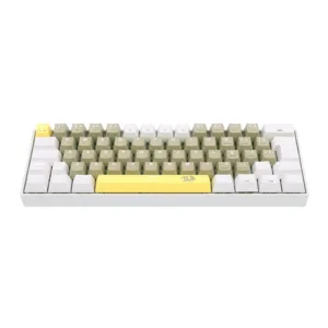 Teclado Mecânico Gamer Redragon Lakshmi Sunshine LED Branco Switch Brown ABNT2 60% K606-YL-GY-WT