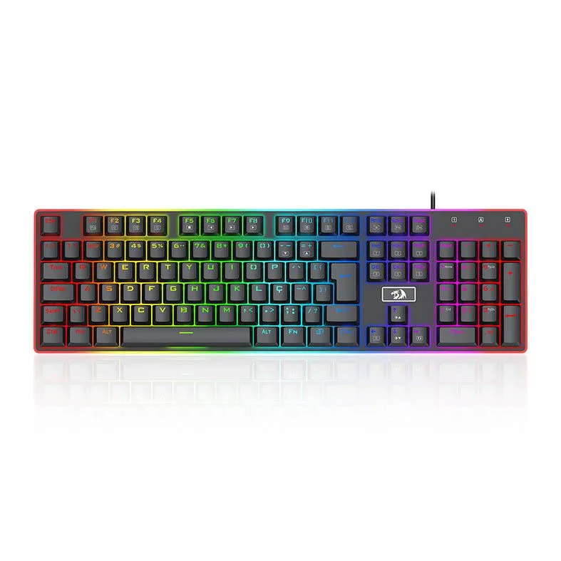 Teclado Mecânico Gamer Redragon Ratri RGB Switch Marrom K595RGB-PT-BROWN