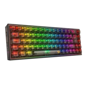 Teclado Mecânico Redragon Castor Pro RGB Switch Crystal Wireless Preto K631CTB-RGB-PRO