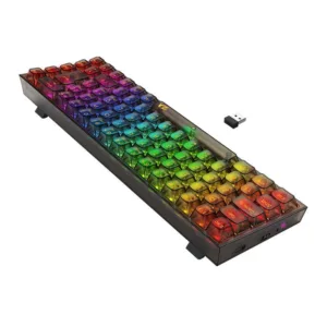 Teclado Mecânico Redragon Castor Pro RGB Switch Crystal Wireless Preto K631CTB-RGB-PRO