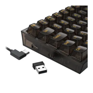 Teclado Mecânico Redragon Castor Pro RGB Switch Crystal Wireless Preto K631CTB-RGB-PRO