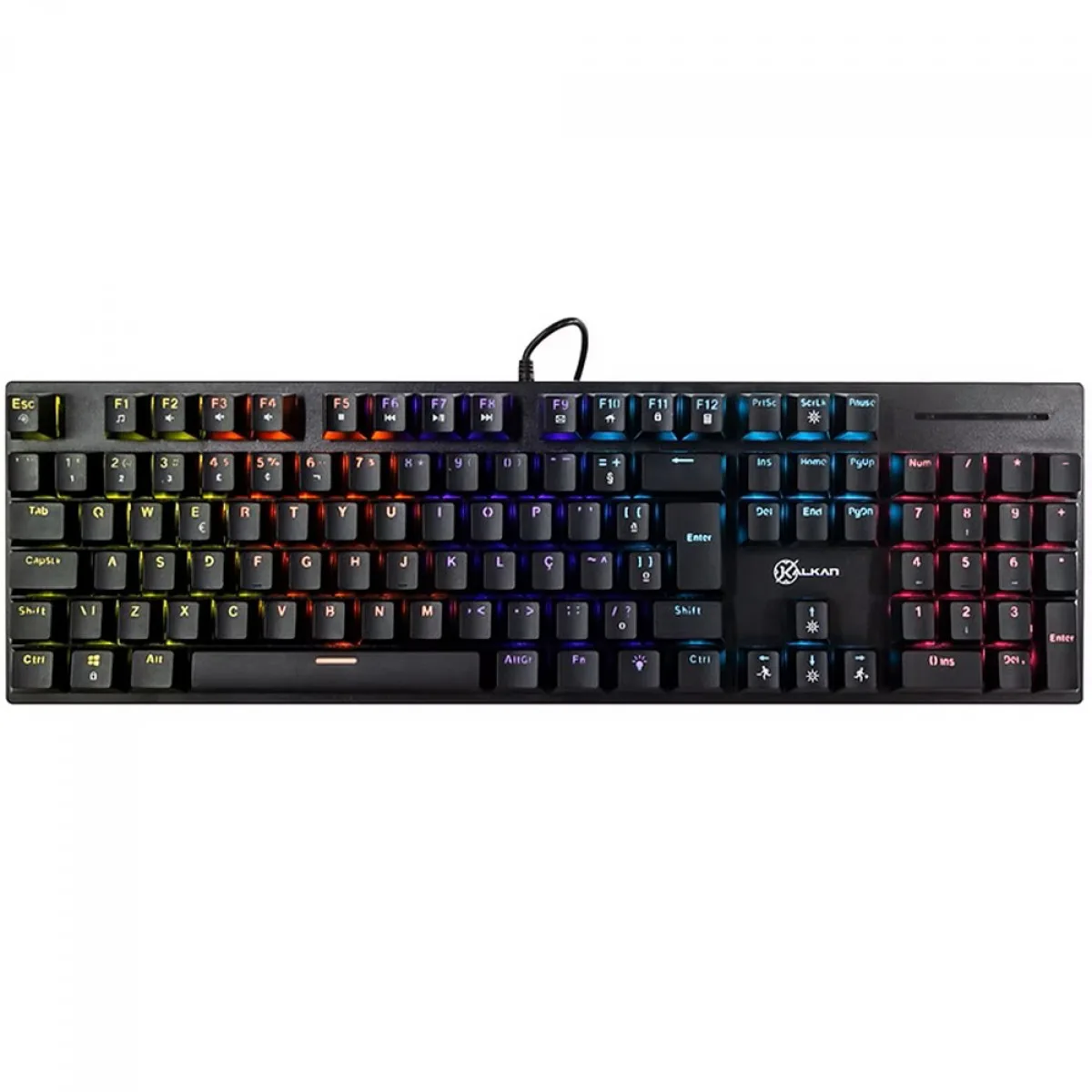 Teclado Mecânico Gamer Kalkan Loki Rainbow Switch YH Brown ABNT2 Preto KLK00013