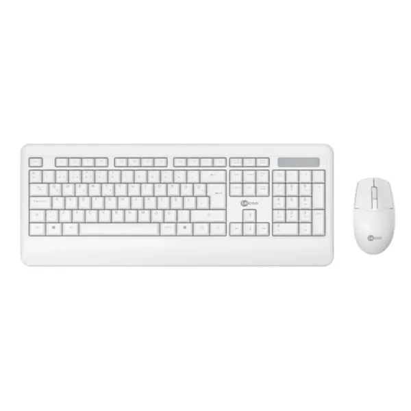 Teclado/Mouse Lecoo Sem Fio Branco KW202