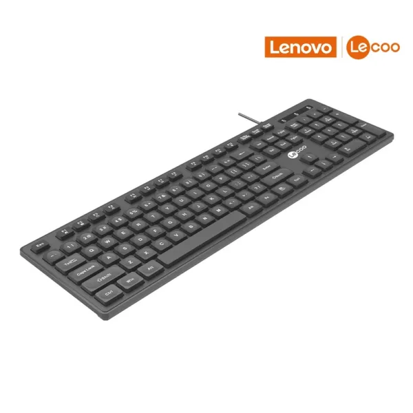 Teclado USB Multimídia Lecoo KB102 Preto Layout ABNT2