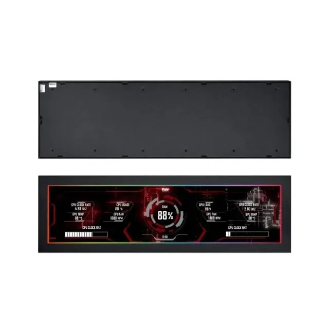 Tela Lian Li LCD 8.8 Universal Para Gabinetes Preto Argb 1920x480p USB SM088X