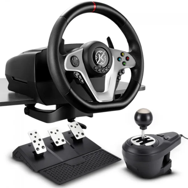 Volante Gamer Kalkan G500 Pro Racing com Pedais e Câmbio USB Preto KLK00032
