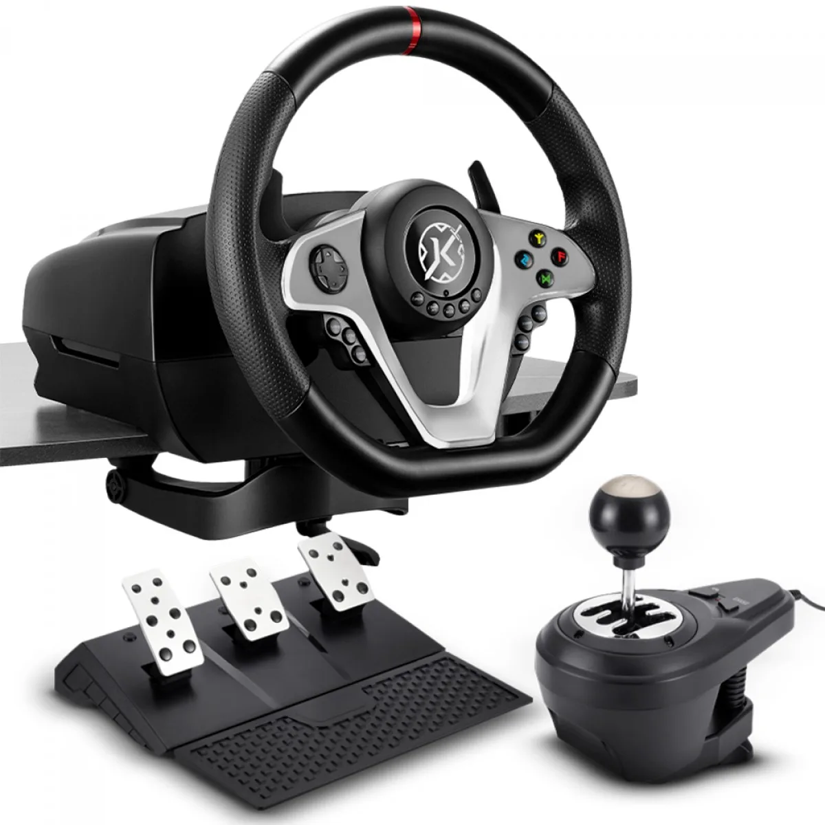 Volante Gamer Kalkan G500 Pro Racing com Pedais e Câmbio USB Preto KLK00032