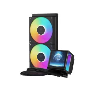 Water Cooler Gamdias 240mm Chione P5-240 ARGB Display Lcd Preto