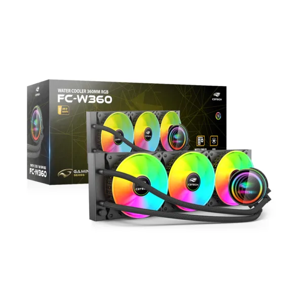 Water Cooler C3Tech Gaming FC-W360RGB Preto