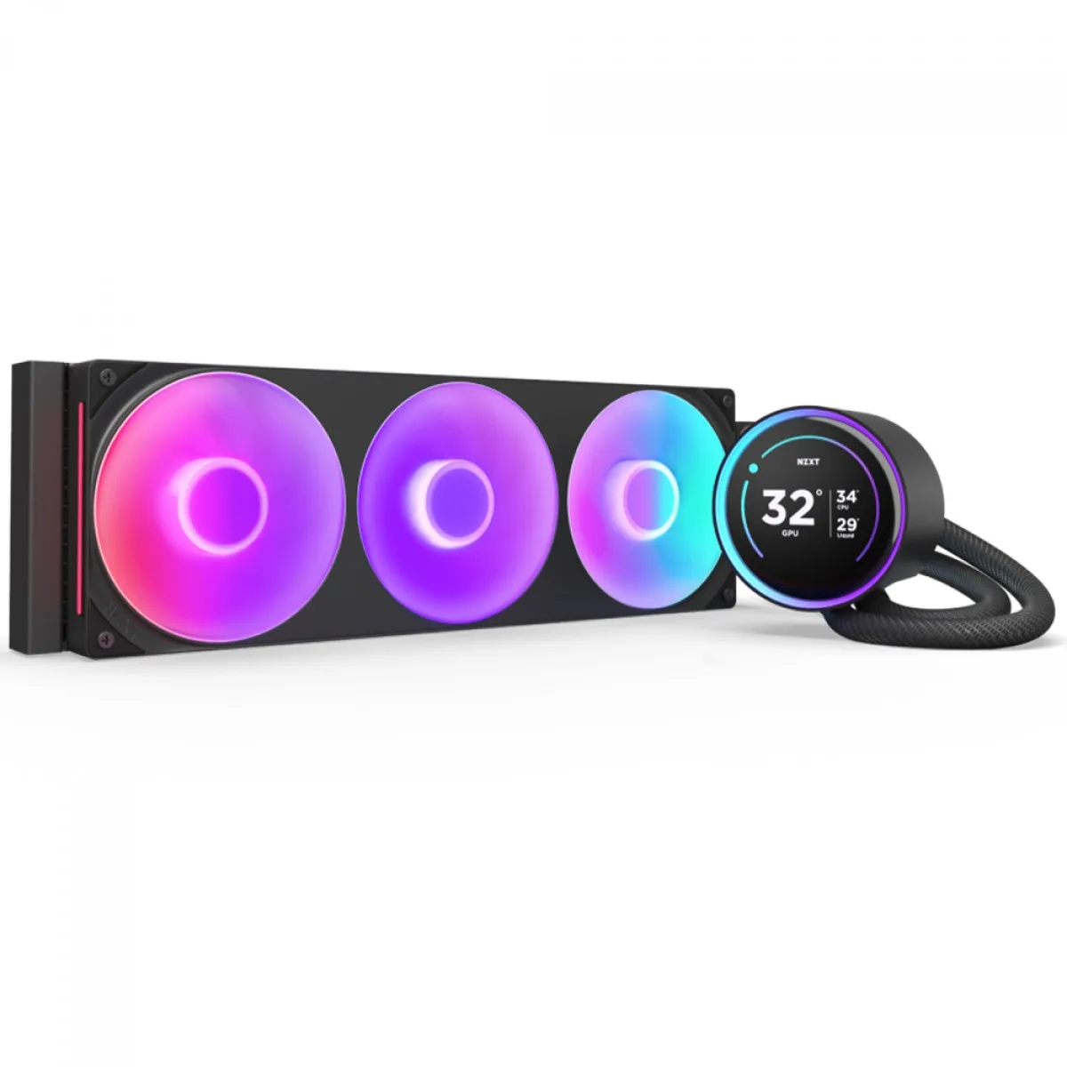 Water Cooler NZXT Kraken Elite 360 RGB 360mm Display LCD Intel/AMD Preto RL-KR36E-B2