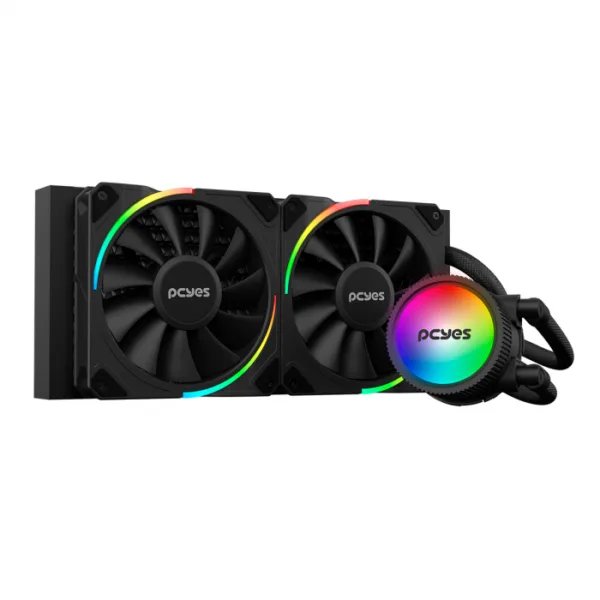 Water Cooler PCYES Sangue Frio 3 ARGB Black Vulcan 240mm TDP 250W ARGBSF3240BR