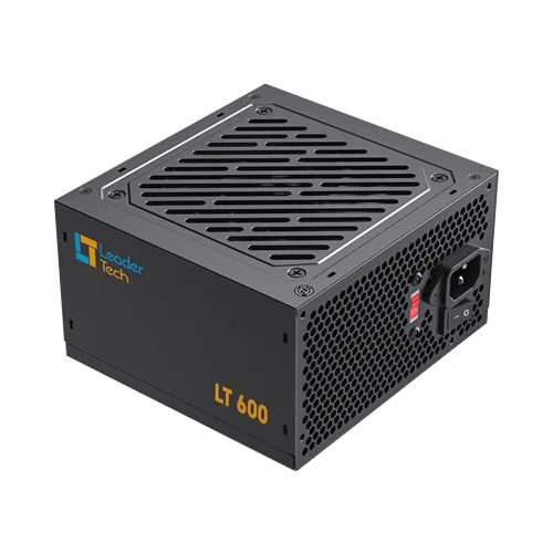 Fonte ATX Leadertech 600W LT-600W com Cabo de Força Preto