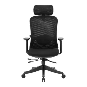 Cadeira Ergonômica DT3 Atria Cool Black 14772-1 Mesh Braços 3D Apoio de Cabeça 4D e Suporte Lombar 2D