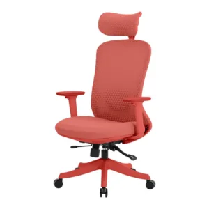 Cadeira Ergonômica DT3 Atria Coral Red Mesh Ajustável com Apoio Lombar 14782-2