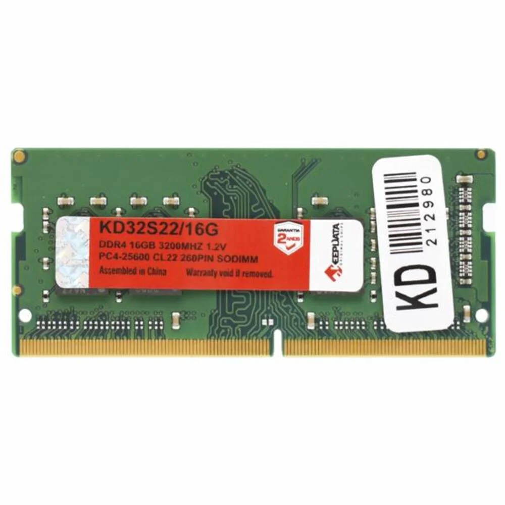 Memória RAM Notebook Keepdata 16GB DDR4 3200MHz CL19 SODIMM KD32S22/16G