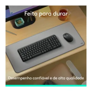 Combo Teclado e Mouse Sem Fio Logitech MK250 Compacto Bluetooth ABNT2 Grafite 920-013516