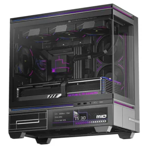 Gabinete Gamer Thermalright TL-M10 Vision Mid Tower Vidro Temperado Preto Sem Fans TL-M10-VISION-BK
