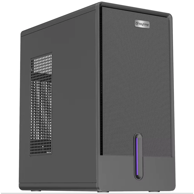 Gabinete Office Keytime Trace Micro Tower Micro-ATX e Mini-ITX Preto KYT00052
