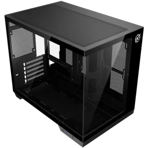 Gabinete Gamer Kalkan Saga Micro Tower Micro-ATX Vidro Temperado Preto Sem Fonte e Sem Fans KLK00043