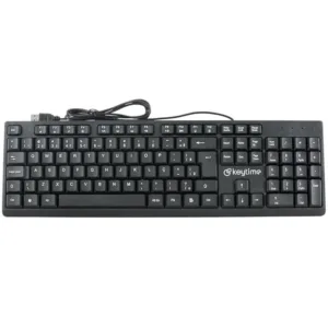 Teclado Keytime TypeFlow Membrana Full Size ABNT2 USB Preto KYT00009