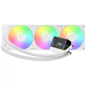 Water Cooler Gamdias Chione E4-360 V2 ARGB Display LCD 360mm Intel/AMD Branco CHIONE-E4-360-V2-WH