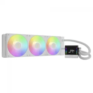 Water Cooler Gamdias Chione E4-360 V2 ARGB Display LCD 360mm Intel/AMD Branco CHIONE-E4-360-V2-WH