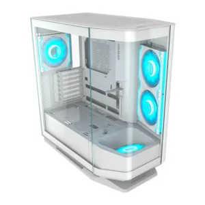 Gabinete Gamer Cougar FV270 Mid Tower Vidro Temperado Branco com 4 Fans RGB 3858M60.0006