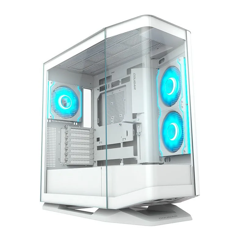 Gabinete Gamer Cougar FV270 Mid Tower Vidro Temperado Branco com 4 Fans RGB 3858M60.0006