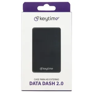 Case para HD Externo Keytime Data Dash 2.0 USB 2.0 para HD/SSD 2,5" SATA KYT00030