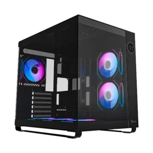 Gabinete Gamer Ocypus Iota C70 ARGB Mid Tower Vidro Temperado Preto com 6 Fans ARGB Display Digital IOTA-C70-BKD600XX-GL