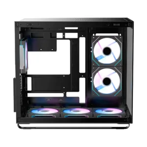 Gabinete Gamer Ocypus Iota C70 ARGB Mid Tower Vidro Temperado Preto com 6 Fans ARGB Display Digital IOTA-C70-BKD600XX-GL