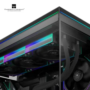 Gabinete Gamer Thermalright TL-M10 Vision Mid Tower Vidro Temperado Preto Sem Fans TL-M10-VISION-BK